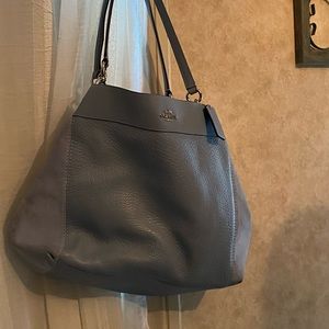 Gorgeous baby blue coach leather and suede handbag